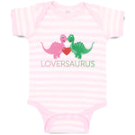 Baby Clothes Loversaurus Valentines Heart Love Dinosaurs Dino Trex Cotton