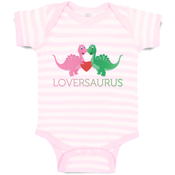 Baby Clothes Loversaurus Valentines Heart Love Dinosaurs Dino Trex Cotton