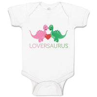 Baby Clothes Loversaurus Valentines Heart Love Dinosaurs Dino Trex Cotton