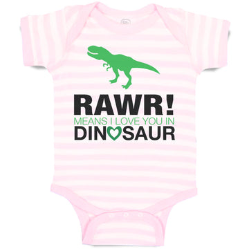 Baby Clothes Rawr Means I Love You in Dinosaur Dinosaurs Dino Trex Cotton