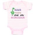 Baby Clothes Rawr Means I Love You Dinosaur Dinosaurs Dino Trex Baby Bodysuits