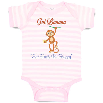 Baby Clothes Got Banana Be Happy Monkey Safari Baby Bodysuits Boy & Girl Cotton