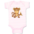 Baby Clothes Monkey Big Eyes Animals Safari Baby Bodysuits Boy & Girl Cotton