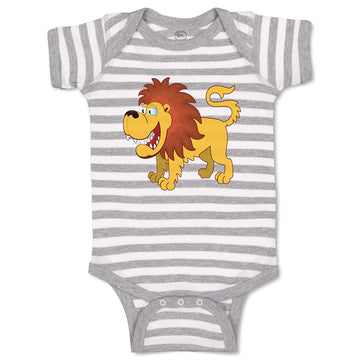 Baby Clothes Lion Smiling Safari Baby Bodysuits Boy & Girl Cotton