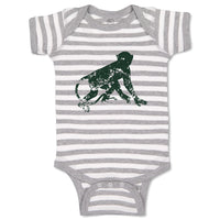 Baby Clothes Monkey Shadow Safari Baby Bodysuits Boy & Girl Cotton