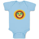 Baby Clothes Lion Head in Sun Circle Safari Baby Bodysuits Boy & Girl Cotton