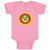 Baby Clothes Lion Head in Sun Circle Safari Baby Bodysuits Boy & Girl Cotton