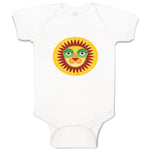 Baby Clothes Lion Head in Sun Circle Safari Baby Bodysuits Boy & Girl Cotton