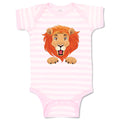 Baby Clothes Lion Head Smiling Safari Baby Bodysuits Boy & Girl Cotton