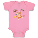 Baby Clothes Baby Monkey with Banana on Tree Baby Bodysuits Boy & Girl Cotton