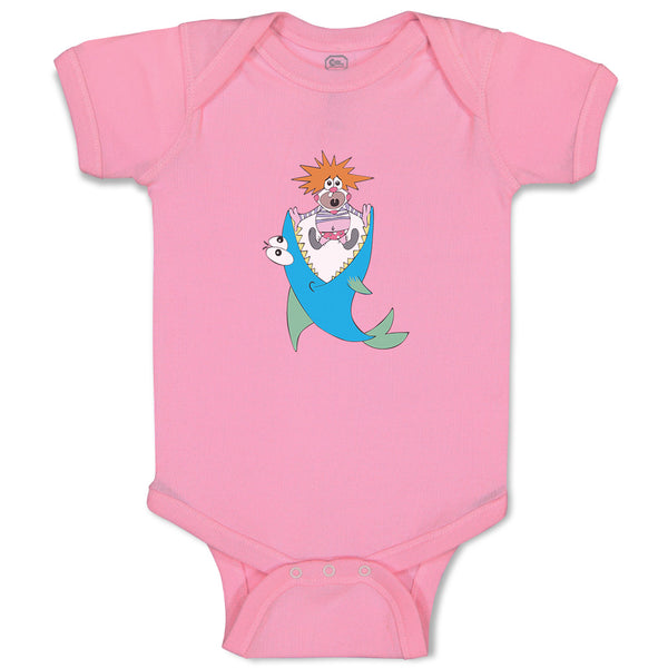 Baby Clothes Shark and Clown Animals Ocean Sea Life Baby Bodysuits Cotton