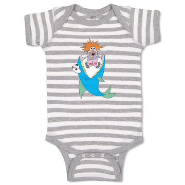 Baby Clothes Shark and Clown Animals Ocean Sea Life Baby Bodysuits Cotton