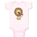 Baby Clothes Lion Open Mouth Safari Baby Bodysuits Boy & Girl Cotton