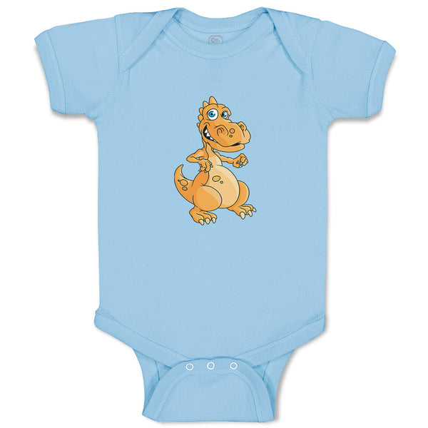 Baby Clothes Orange Dinosaur Dinosaurs Dino Trex Baby Bodysuits Cotton