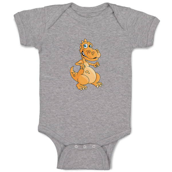 Baby Clothes Orange Dinosaur Dinosaurs Dino Trex Baby Bodysuits Cotton