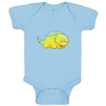 Baby Clothes Dinosaur Yellow Blue Smiling Dinosaurs Dino Trex Baby Bodysuits