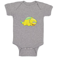 Baby Clothes Dinosaur Yellow Blue Smiling Dinosaurs Dino Trex Baby Bodysuits