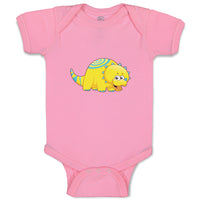 Baby Clothes Dinosaur Yellow Blue Smiling Dinosaurs Dino Trex Baby Bodysuits