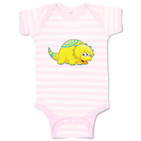 Baby Clothes Dinosaur Yellow Blue Smiling Dinosaurs Dino Trex Baby Bodysuits