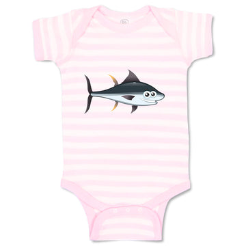 Baby Clothes Little Shark Smiling Ocean Sea Life Baby Bodysuits Cotton