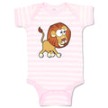 Baby Clothes Lion Walking Right Animals Safari Baby Bodysuits Boy & Girl Cotton