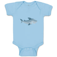 Baby Clothes Shark Smiling Animals Ocean Sea Life Baby Bodysuits Cotton