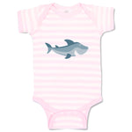 Baby Clothes Shark Smiling Animals Ocean Sea Life Baby Bodysuits Cotton