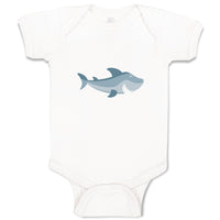 Baby Clothes Shark Smiling Animals Ocean Sea Life Baby Bodysuits Cotton