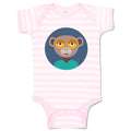 Baby Clothes Head in Circle Monkey Animals Zoo Funny Baby Bodysuits Cotton