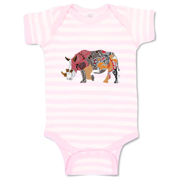 Baby Clothes Unicorn in Ornament Funny Humor Baby Bodysuits Boy & Girl Cotton