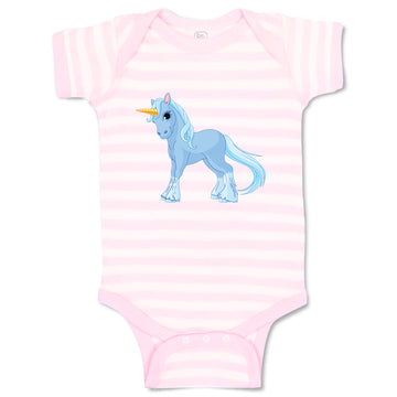 Baby Clothes Unicorn Blue Style B Funny Humor Baby Bodysuits Boy & Girl Cotton