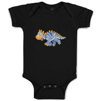 Baby Clothes Dinosaur Blue Facing Left Dinosaurs Dino Trex Baby Bodysuits Cotton