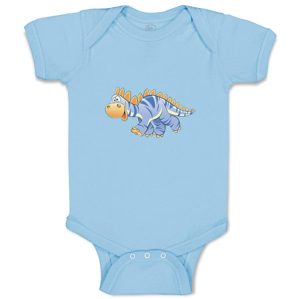 Baby Clothes Dinosaur Blue Facing Left Dinosaurs Dino Trex Baby Bodysuits Cotton