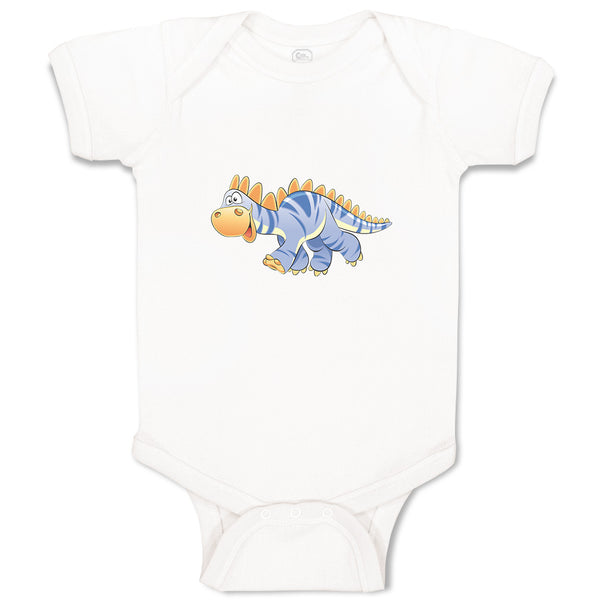 Baby Clothes Dinosaur Blue Facing Left Dinosaurs Dino Trex Baby Bodysuits Cotton