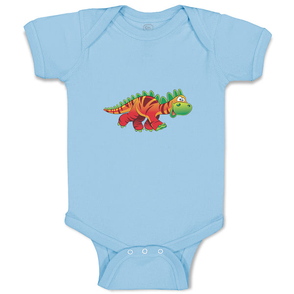 Baby Clothes Dinosaur Red Facing Right Dinosaurs Dino Trex Baby Bodysuits Cotton