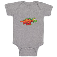 Baby Clothes Dinosaur Red Facing Right Dinosaurs Dino Trex Baby Bodysuits Cotton