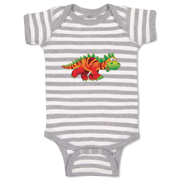 Baby Clothes Dinosaur Red Facing Right Dinosaurs Dino Trex Baby Bodysuits Cotton