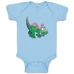 Baby Clothes Dinosaur Green Facing Right Dinosaurs Dino Trex Baby Bodysuits