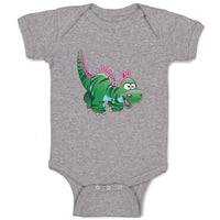 Baby Clothes Dinosaur Green Facing Right Dinosaurs Dino Trex Baby Bodysuits