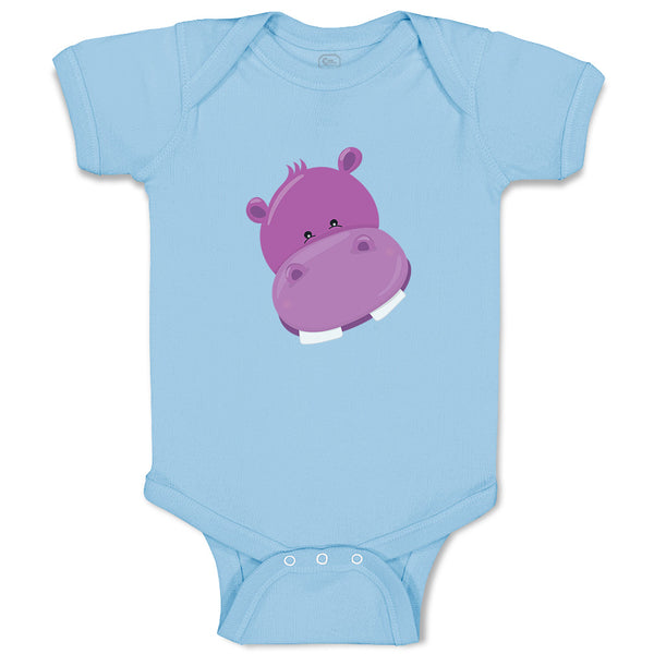 Baby Clothes Hippo Face Safari Baby Bodysuits Boy & Girl Newborn Clothes Cotton