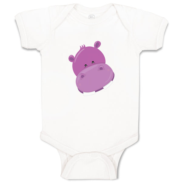 Baby Clothes Hippo Face Safari Baby Bodysuits Boy & Girl Newborn Clothes Cotton