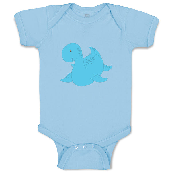 Baby Clothes Dino Blue Dinosaurs Dino Trex Baby Bodysuits Boy & Girl Cotton
