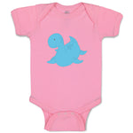 Baby Clothes Dino Blue Dinosaurs Dino Trex Baby Bodysuits Boy & Girl Cotton