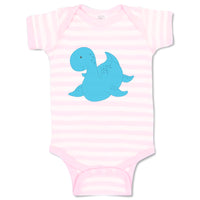 Baby Clothes Dino Blue Dinosaurs Dino Trex Baby Bodysuits Boy & Girl Cotton