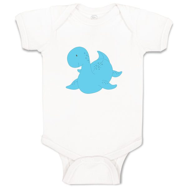 Baby Clothes Dino Blue Dinosaurs Dino Trex Baby Bodysuits Boy & Girl Cotton