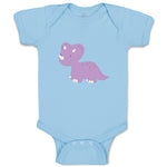 Baby Clothes Dino Purple Dinosaurs Dino Trex Baby Bodysuits Boy & Girl Cotton