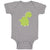 Baby Clothes Dino Green Dinosaurs Dino Trex Baby Bodysuits Boy & Girl Cotton