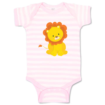 Baby Clothes Lion Sits Zoo Funny Baby Bodysuits Boy & Girl Cotton