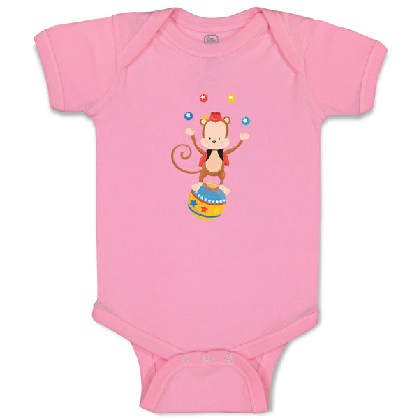 Baby Clothes Monkey Juggler Ball Zoo Funny Baby Bodysuits Boy & Girl Cotton