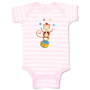 Baby Clothes Monkey Juggler Ball Zoo Funny Baby Bodysuits Boy & Girl Cotton